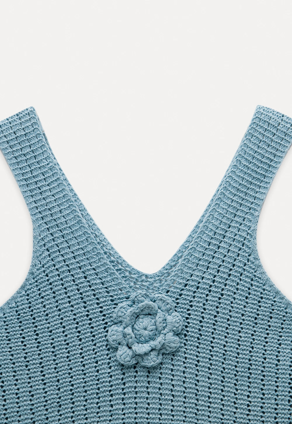 Women's Crochet Knit Tank Top with Floral Detail