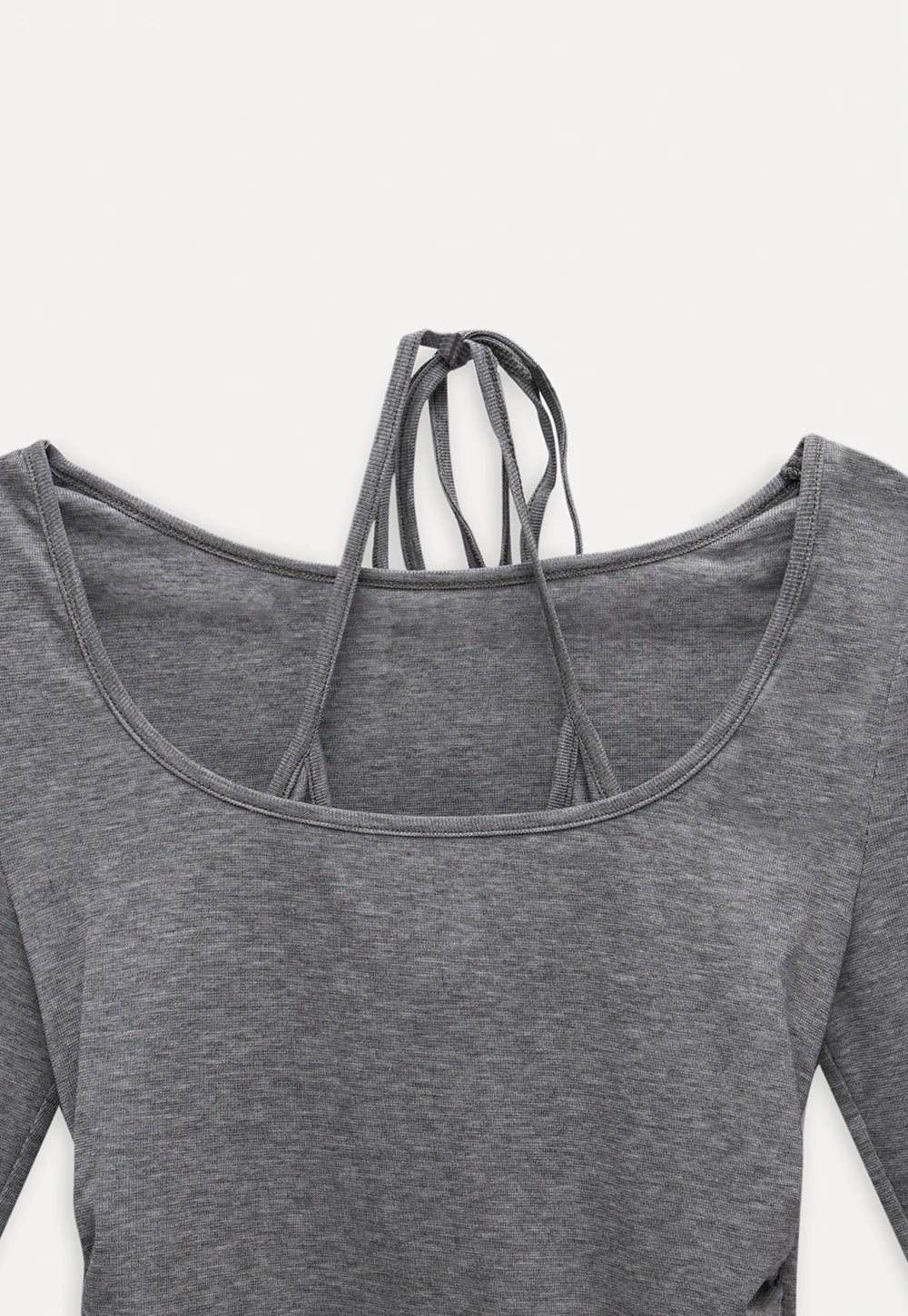 Halter Ruched Long Sleeve Top