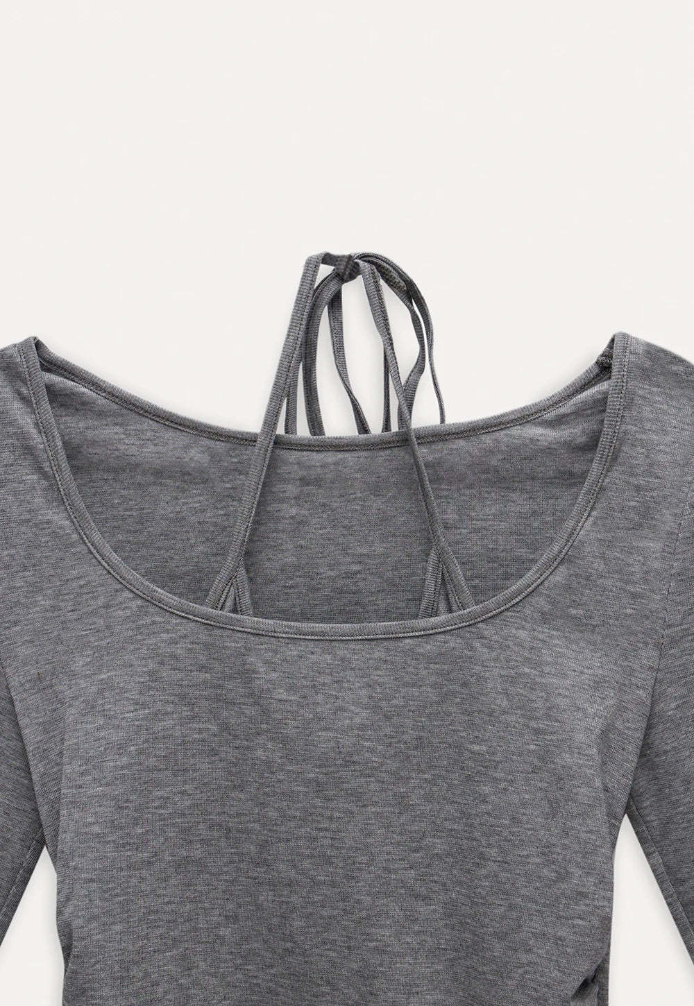 Halter Ruched Long Sleeve Top