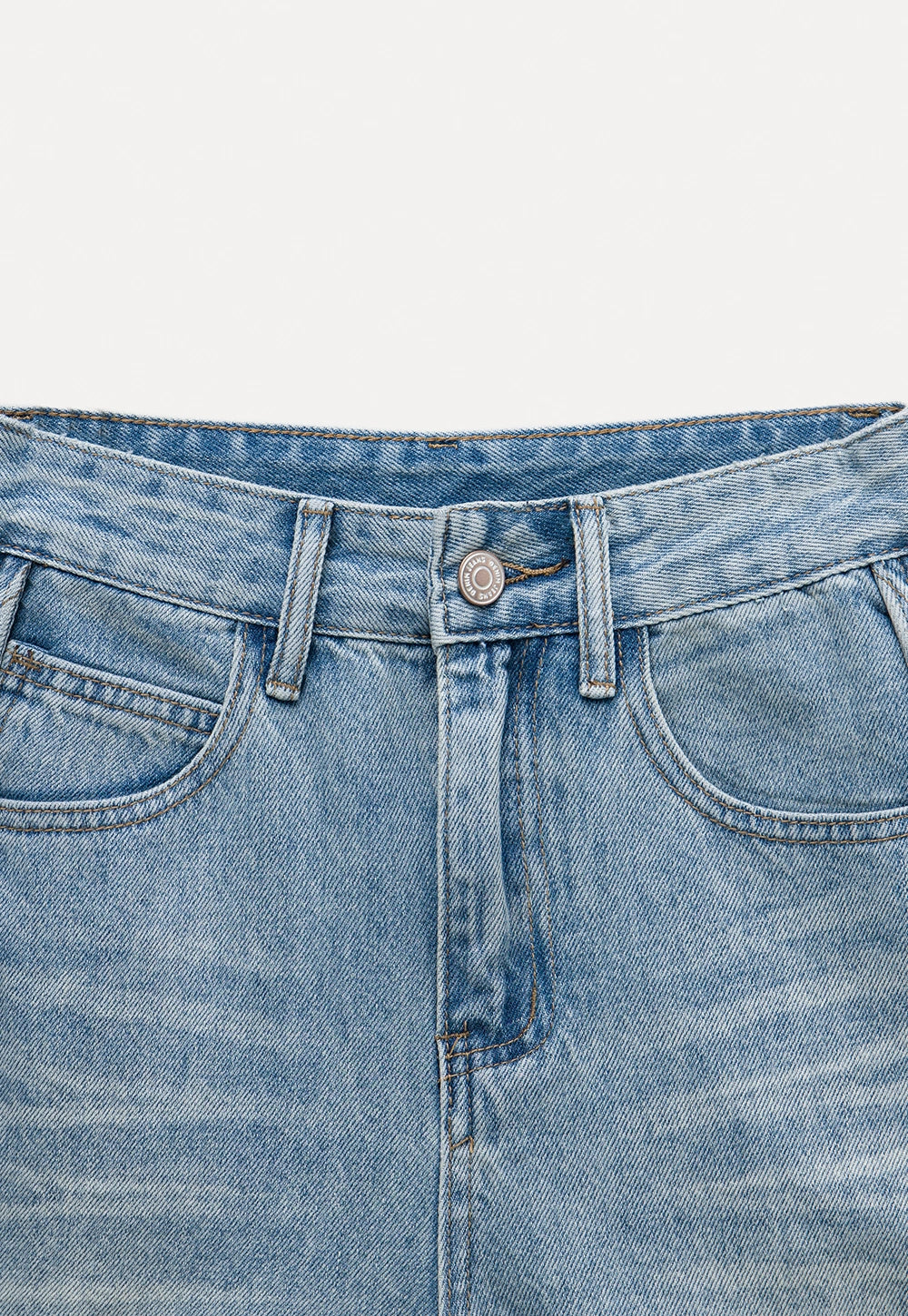 Cuffed Denim Shorts