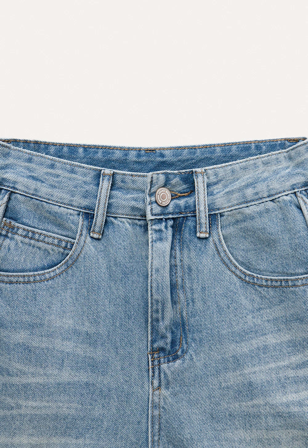 Cuffed Denim Shorts