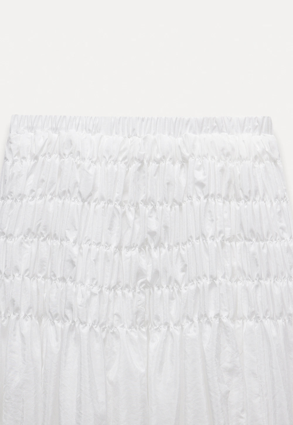 Shirred A-Line Skirt