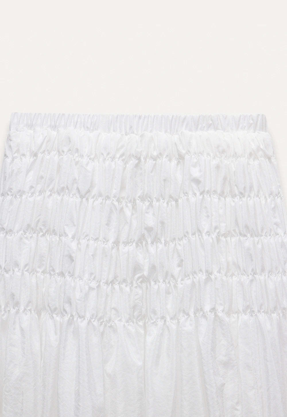 Shirred A-Line Skirt