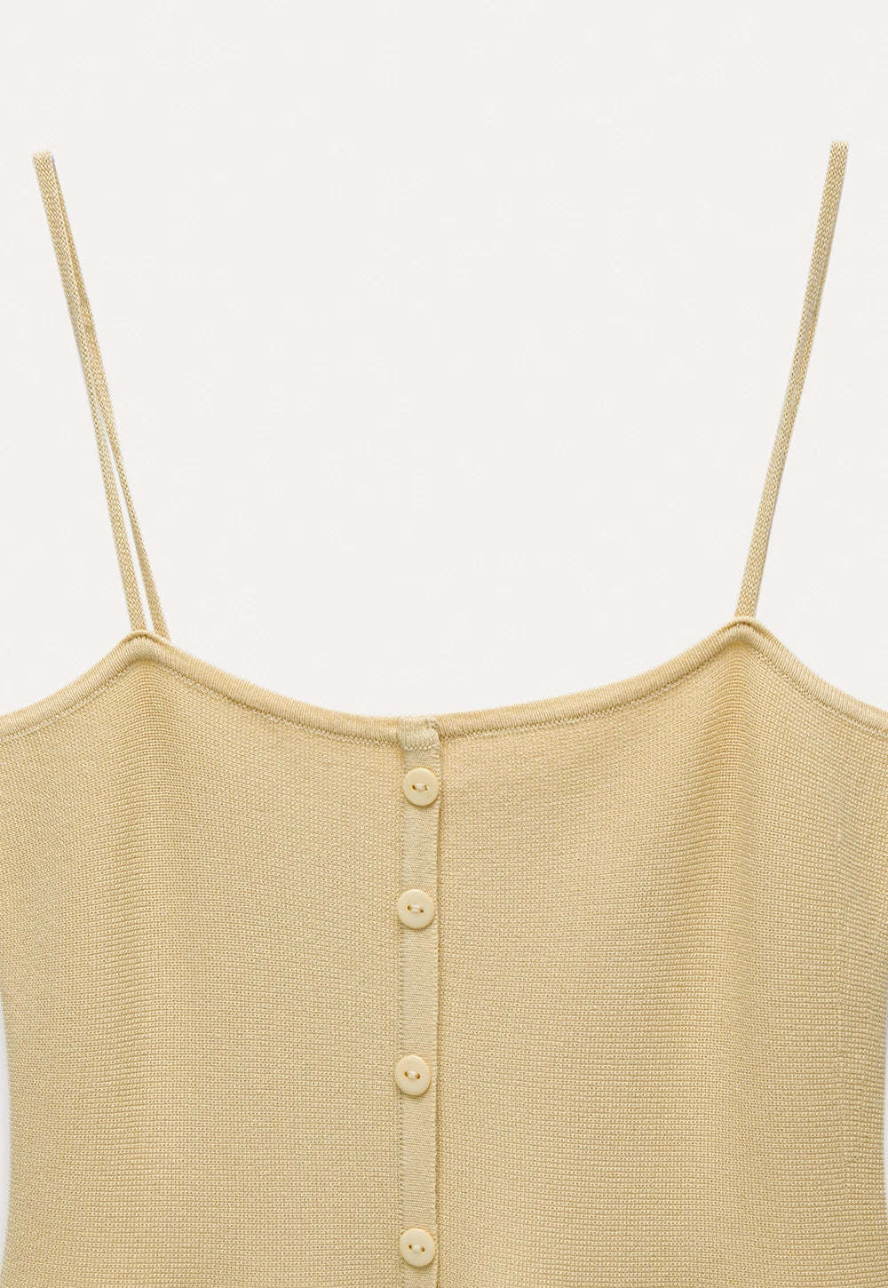 Button-Front Split Knit Cami Top