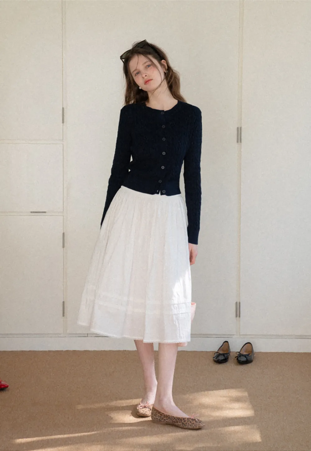 Cable Knit Long Sleeve Sweater Top