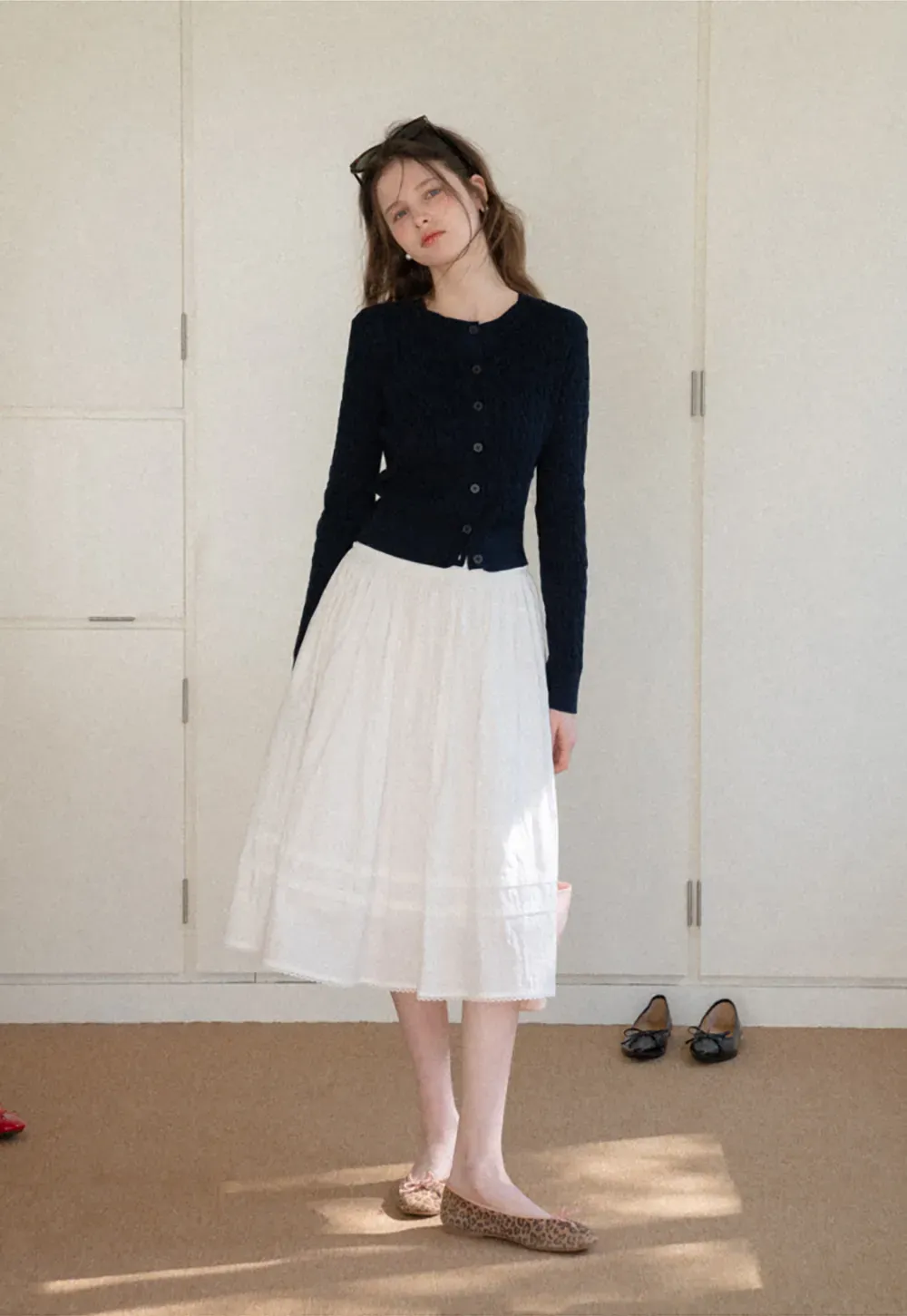 Cable Knit Long Sleeve Sweater Top