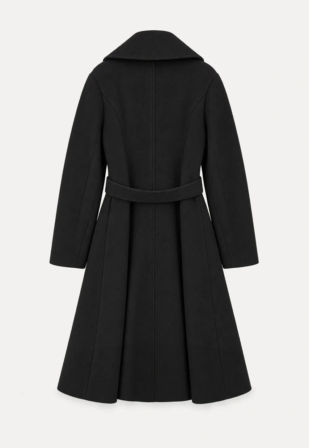 Double Breasted Notched Collar Wool Coat