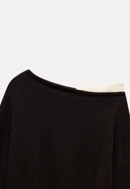 Casual One Shoulder Pullover Long Sleeve Top for Women