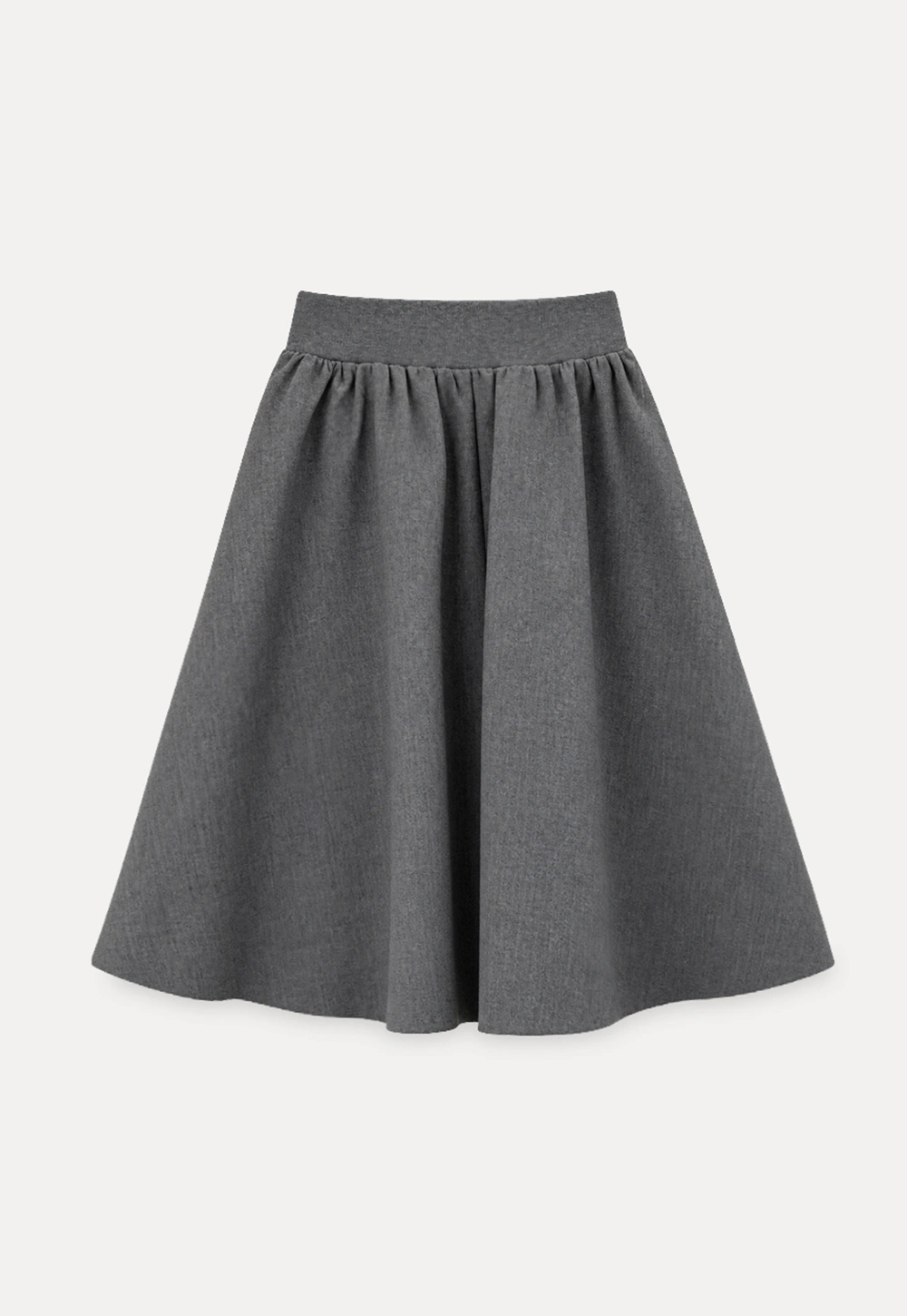 Pleated A-Line Midi Skirt
