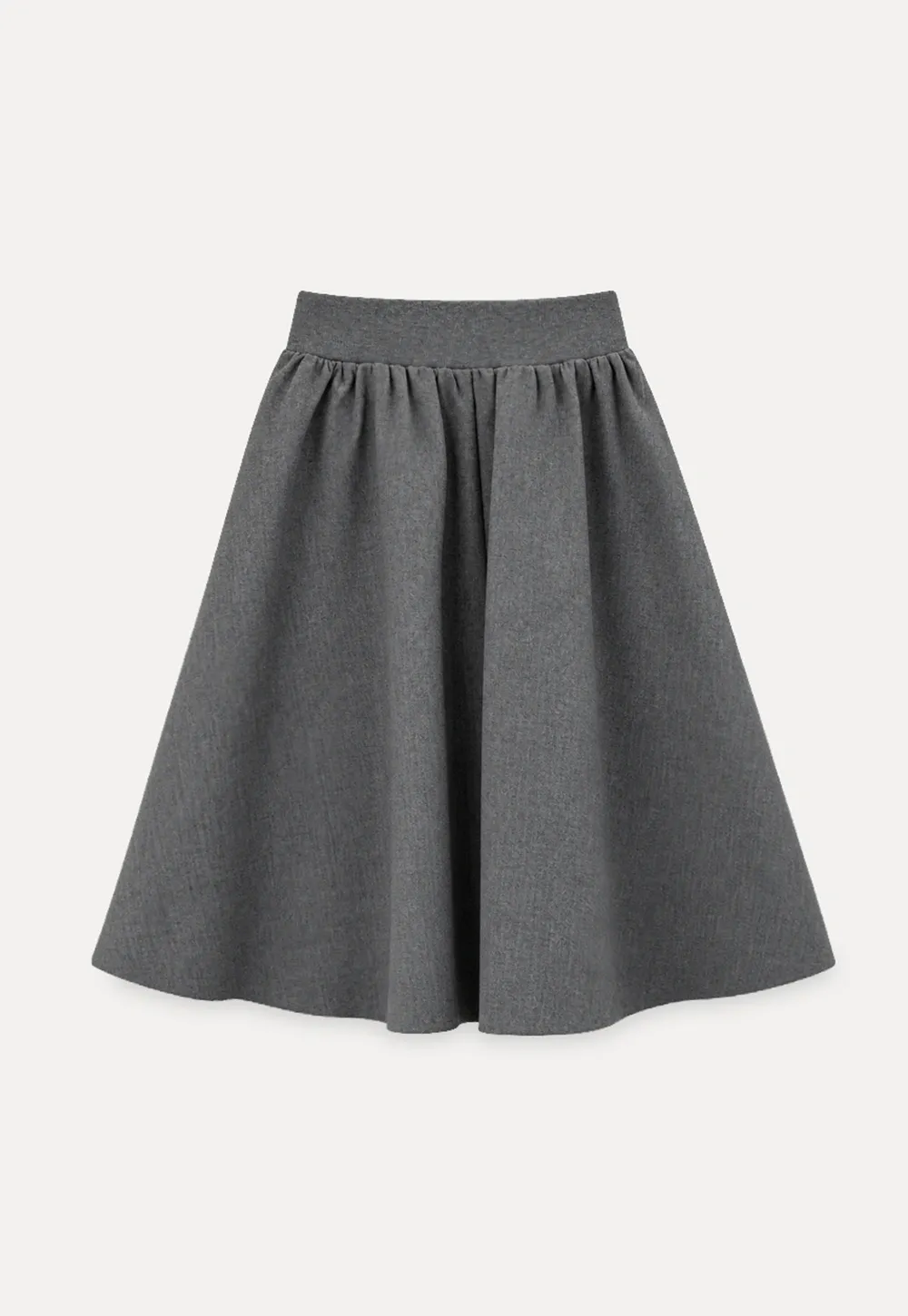 Pleated A-Line Midi Skirt