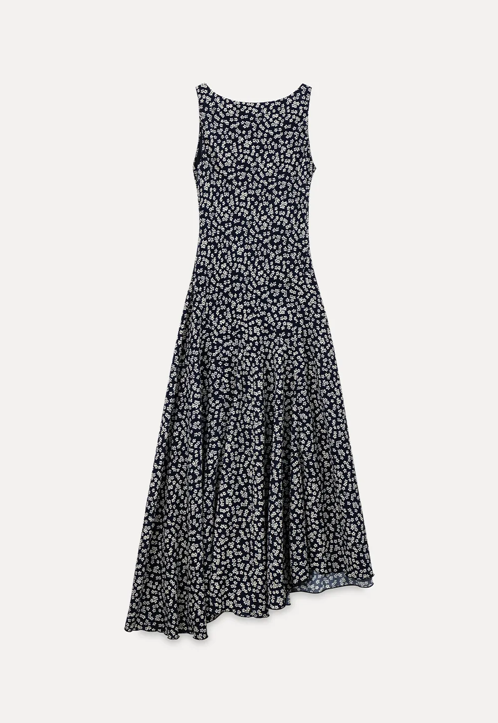 Floral Print Sleeveless Midi Dress with V Neck