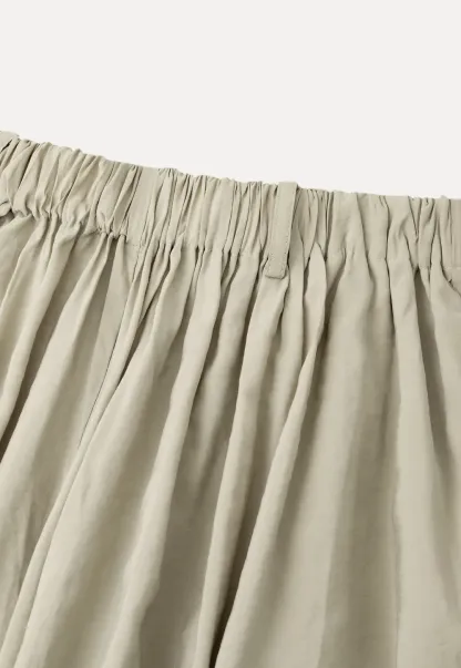 Loose Fit Elastic Waist Wide Leg Pants