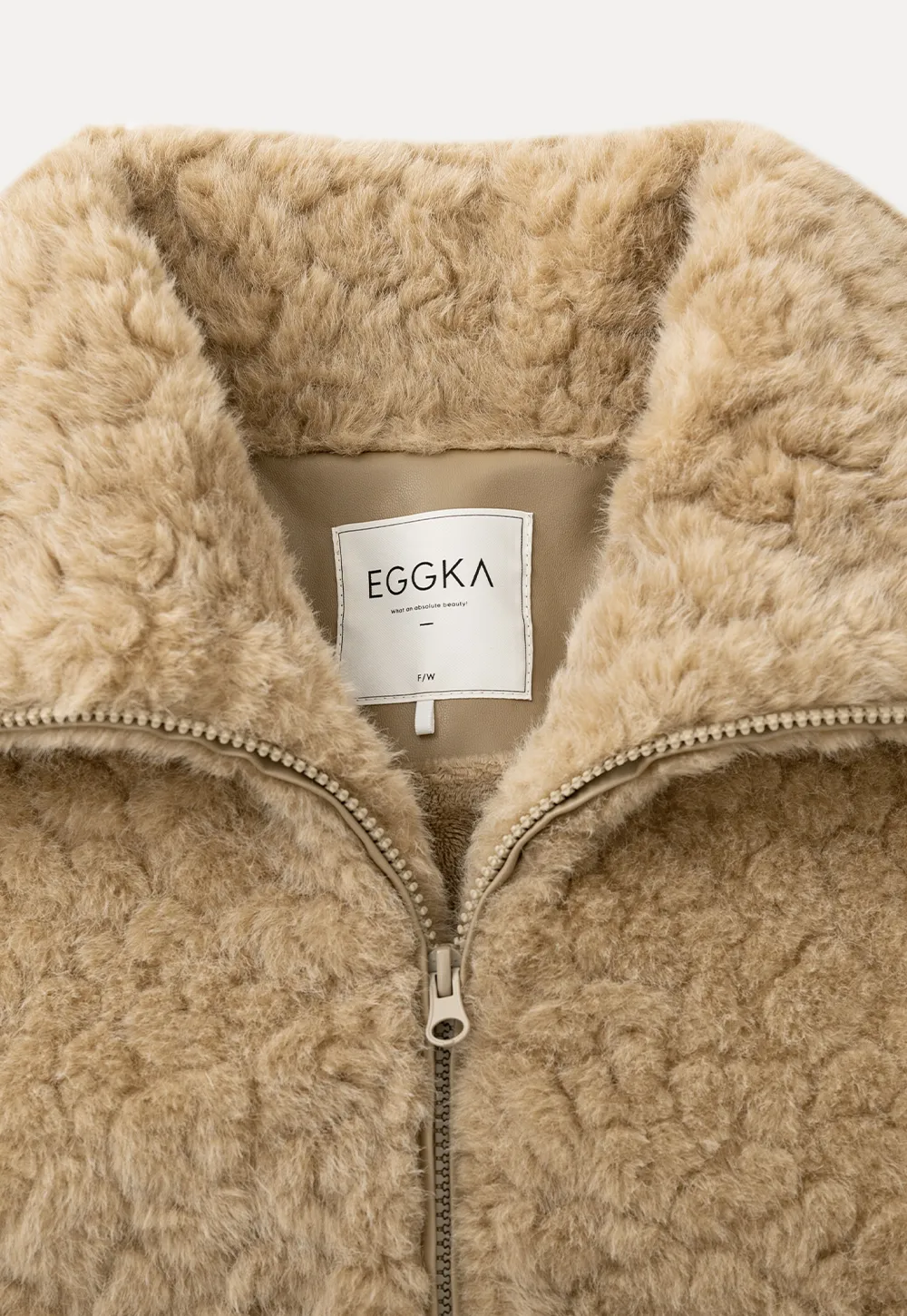 Fuzzy Textured Short Jacket with Ribbed Hem