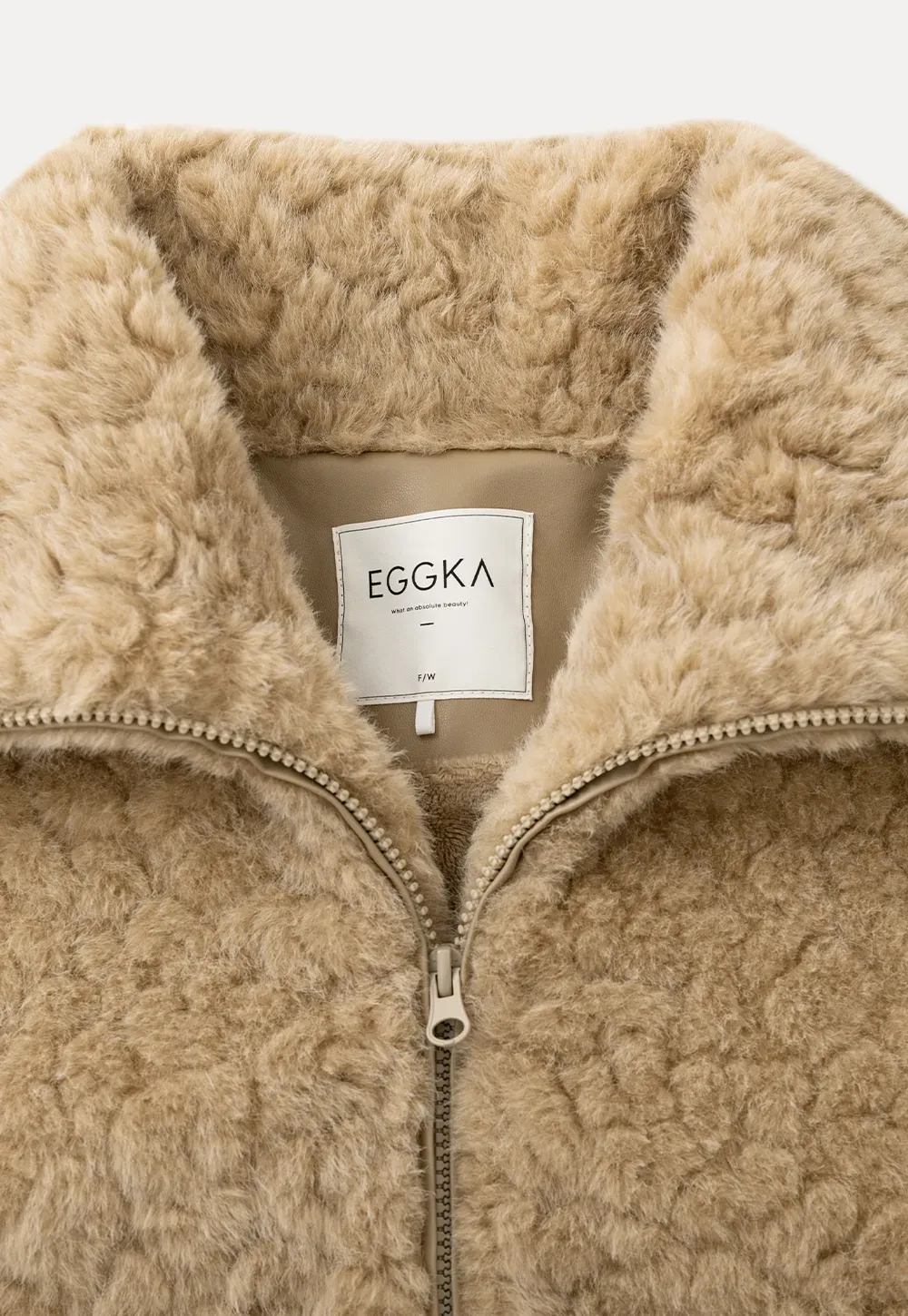 Fuzzy Textured Short Jacket with Ribbed Hem