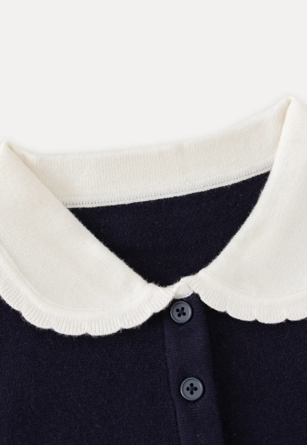 Women Knit Cardigan and Collar Button-Down Top