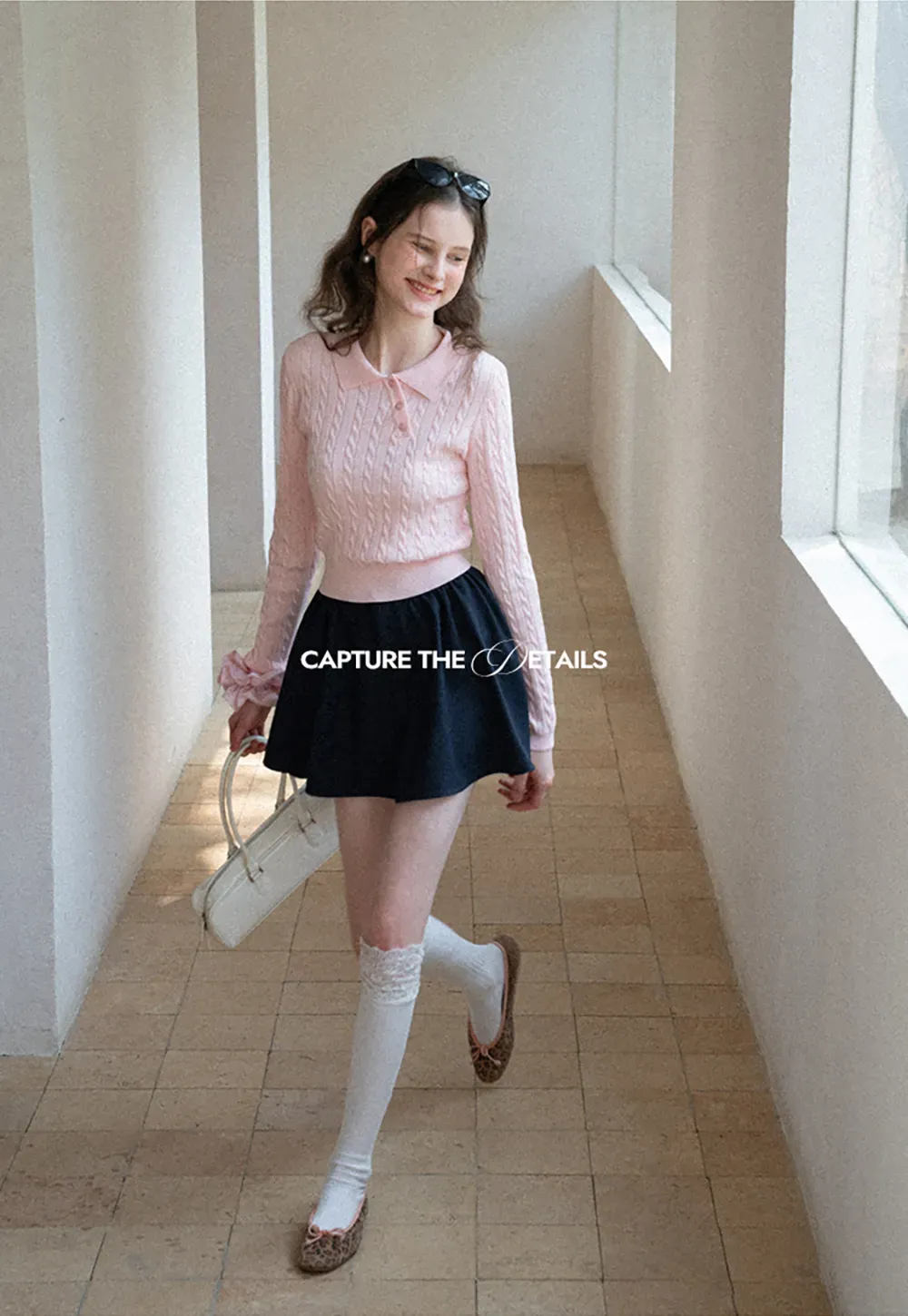 Pleated A-line Mini Skirt with Waistband