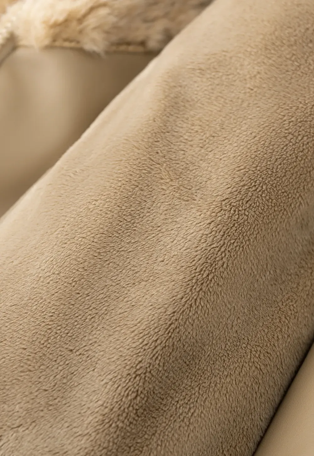 Fuzzy Textured Short Jacket with Ribbed Hem