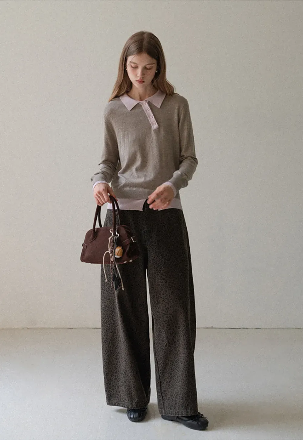 Leopard Print Wide Leg Pants