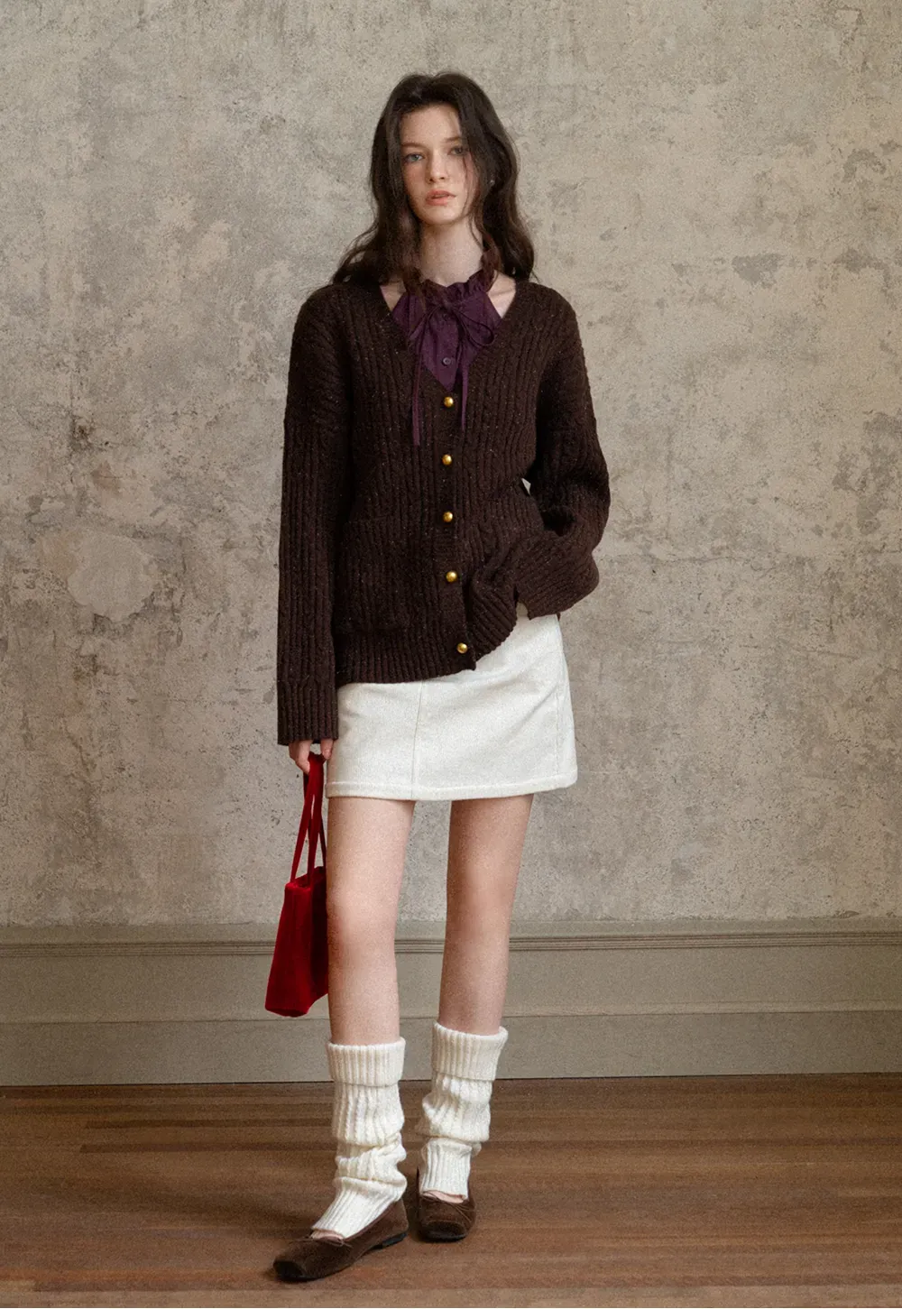 Women White Ruffle Collar Button-Down Crop Top