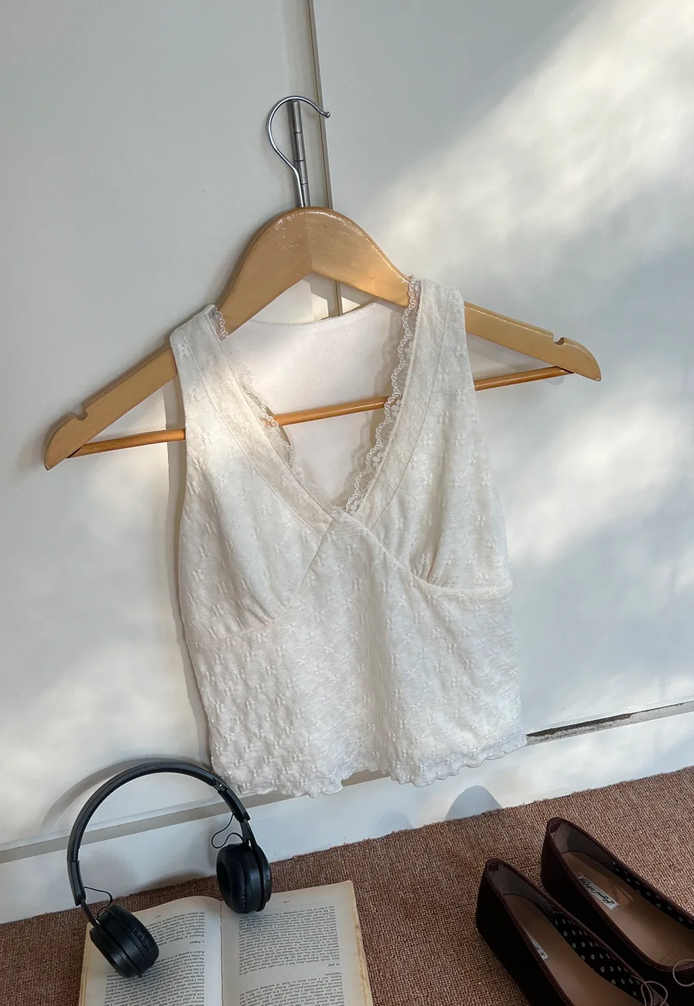 Women Elegant Cowl Neck Dress and Lace Camisole