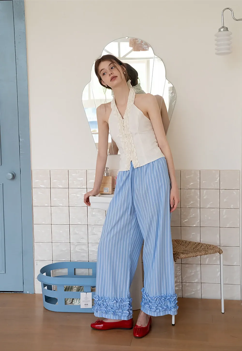 Women's Ruffle Halter Top