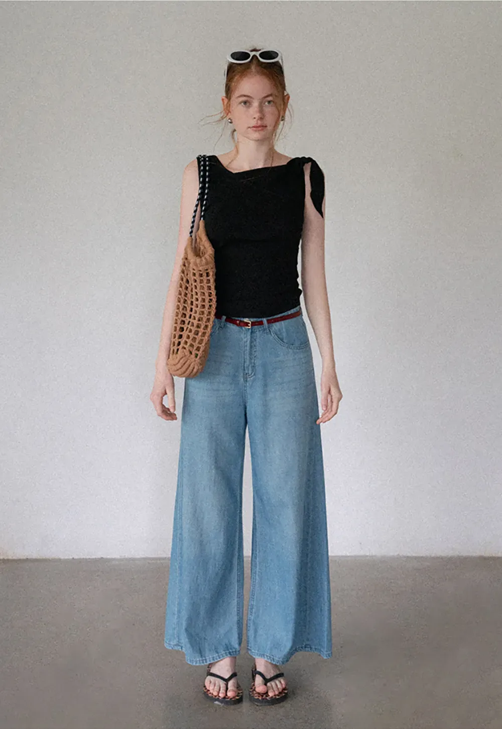 Asymmetrical One-Shoulder Tie Tank