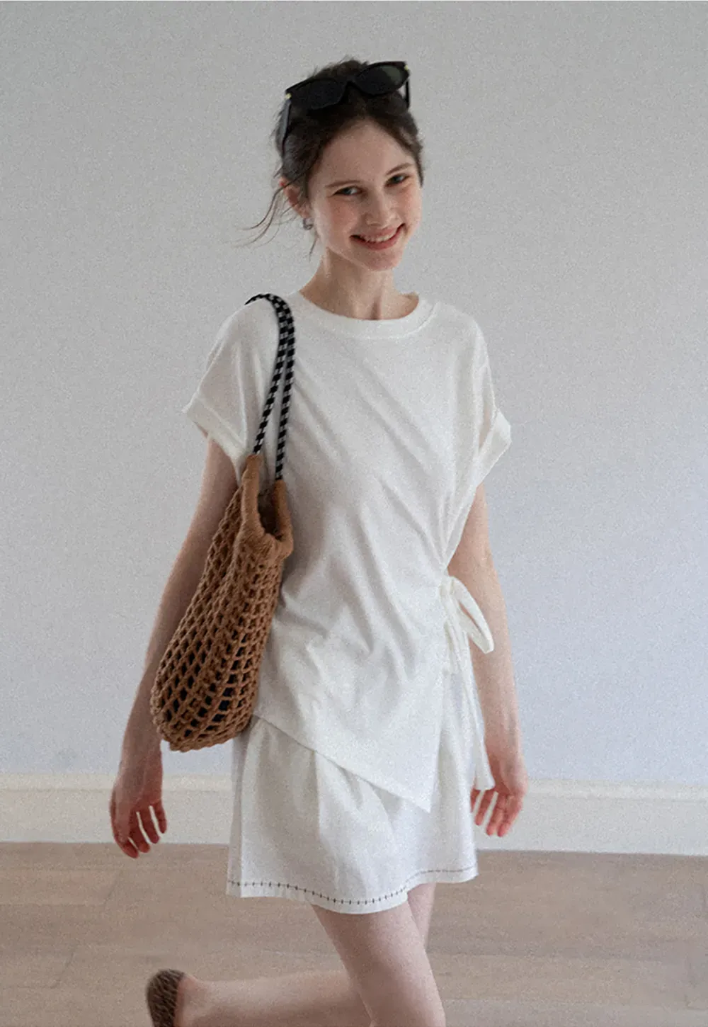Asymmetric Side Tie Tee
