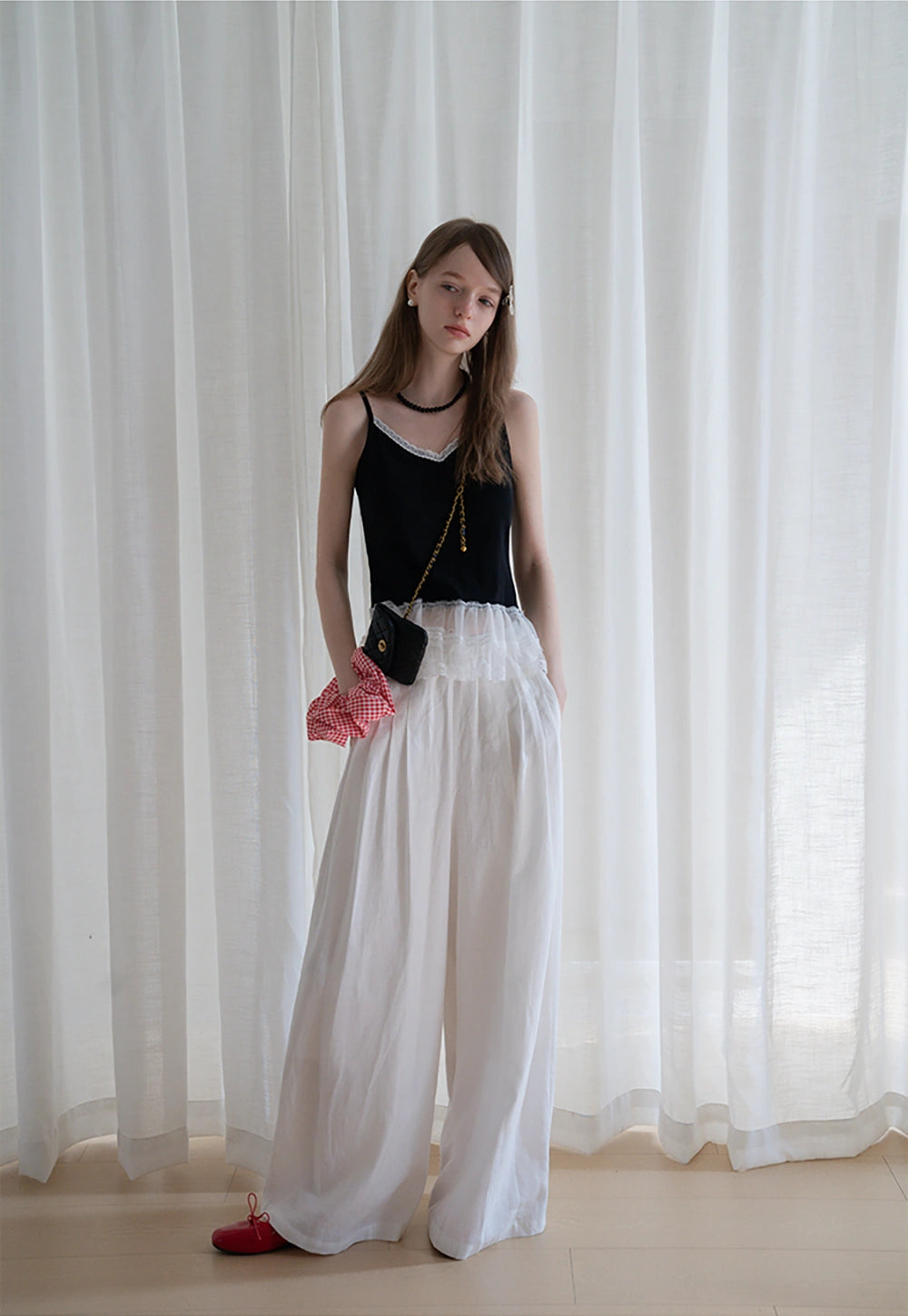 Lace Trim Layered Hem Cami Top