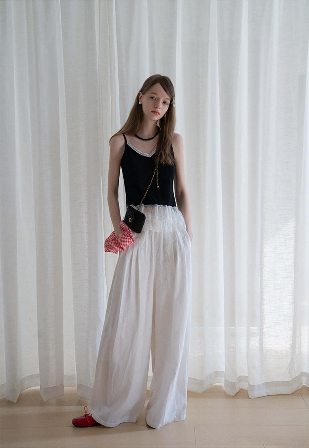 Lace Trim Layered Hem Cami Top