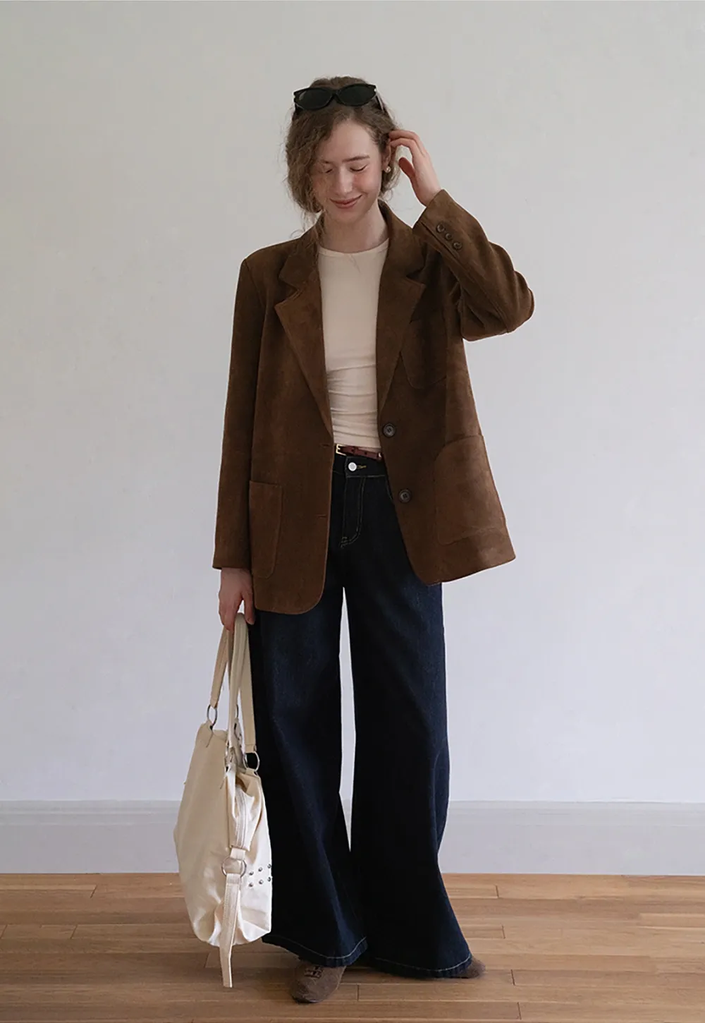 High Waist Wide Leg Jeans for Women Loose Fit Denim Pants