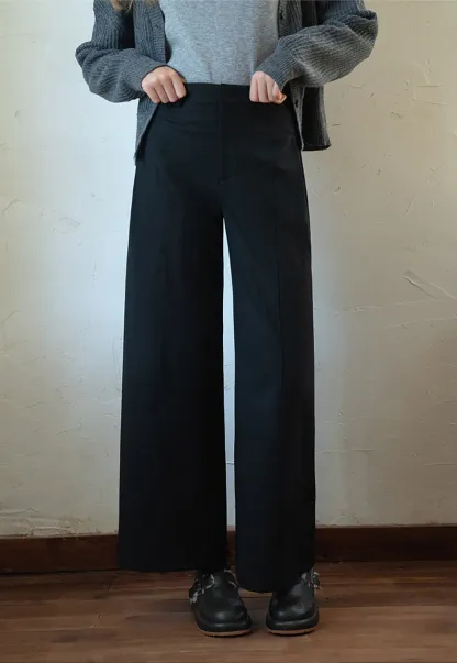 Elegant Office Work Pants Wide Leg High Waist