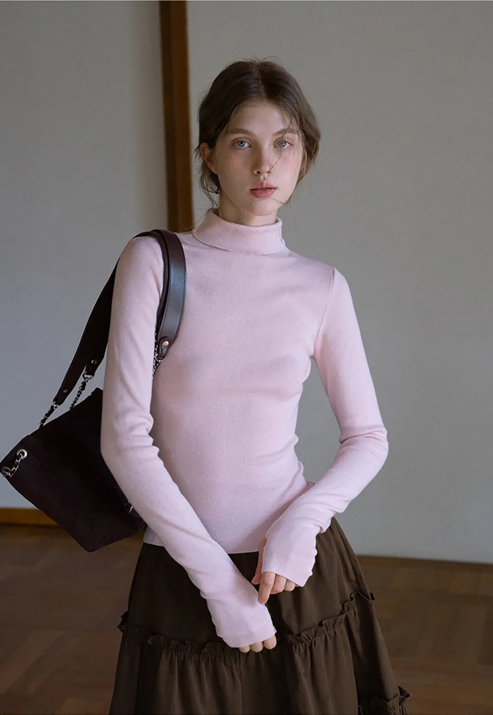 Women’s Slim Fit Knit Turtleneck Top