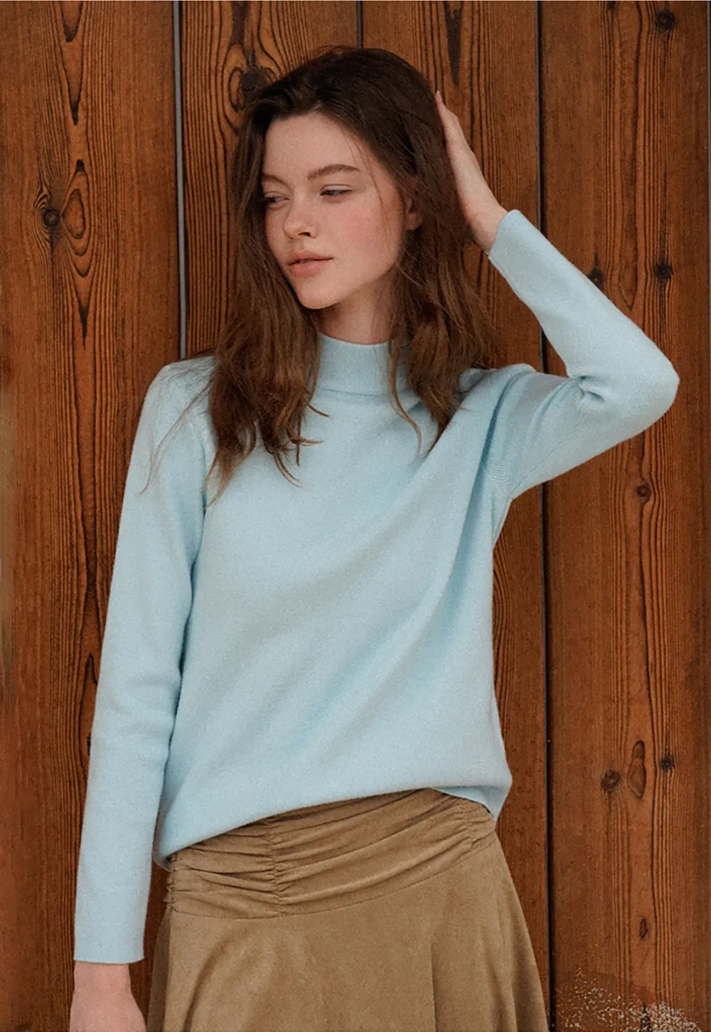 Women Soft Knit Turtleneck Sweater
