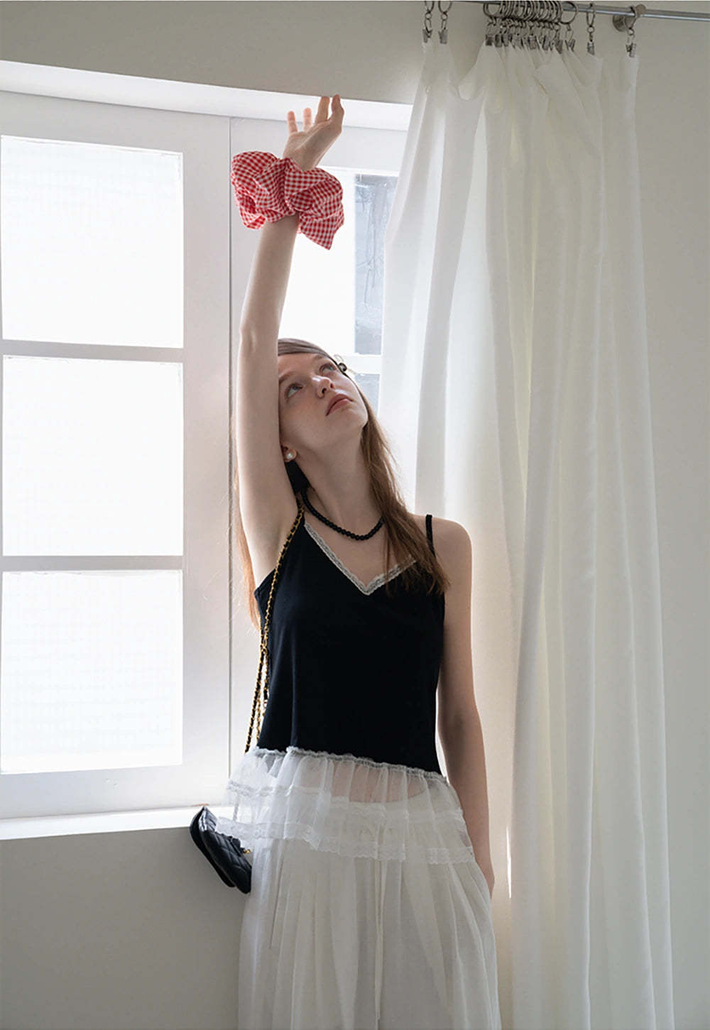 Lace Trim Layered Hem Cami Top