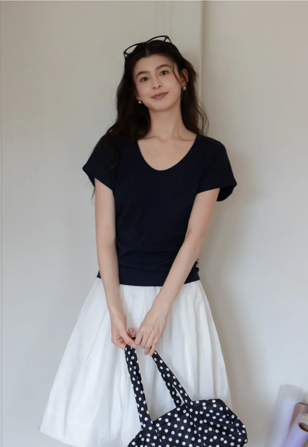 Women’s Side-Ruched Cap-Sleeve Tee