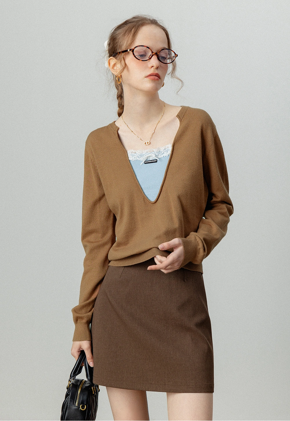 Women's Layered V-Neck Sweater