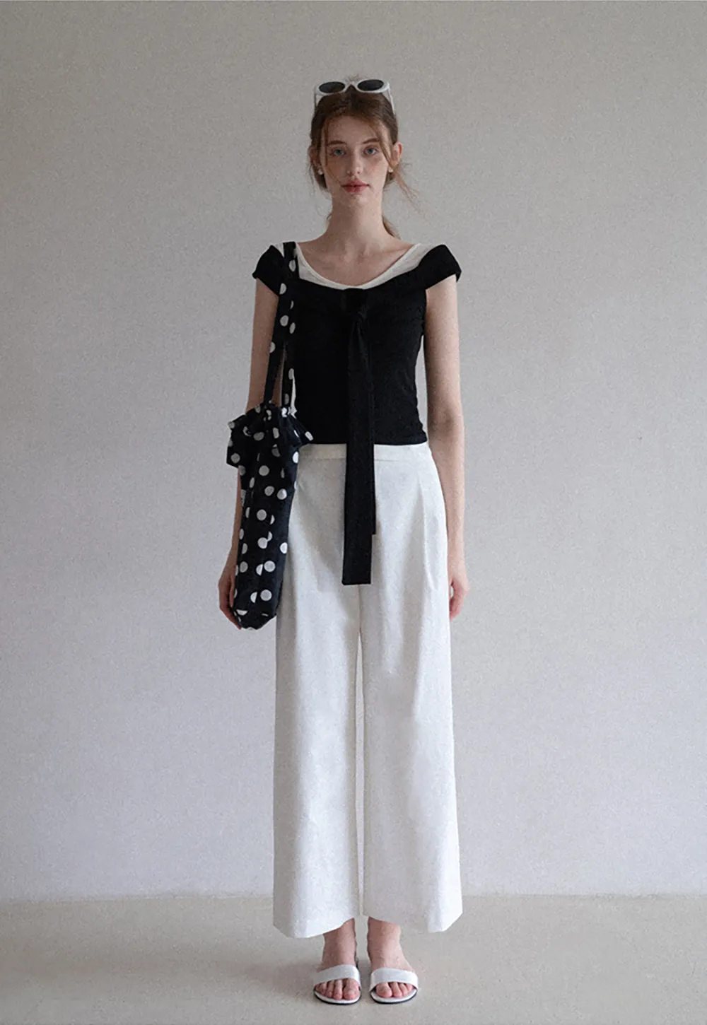 Layered Look Knit Tank with Back Tie