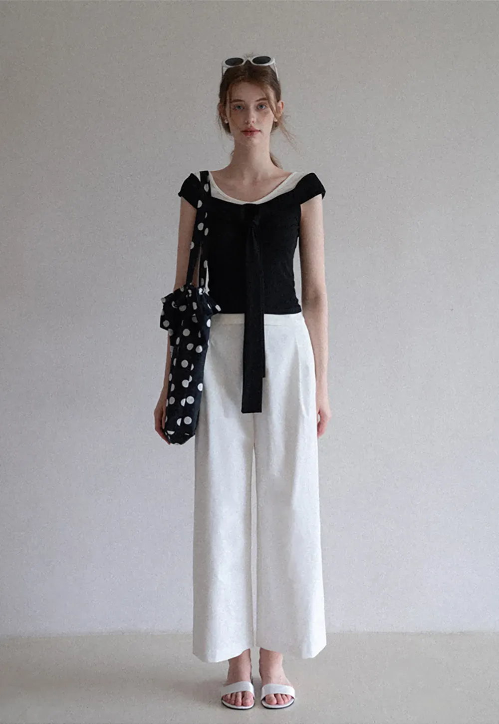 Layered Look Knit Tank with Back Tie