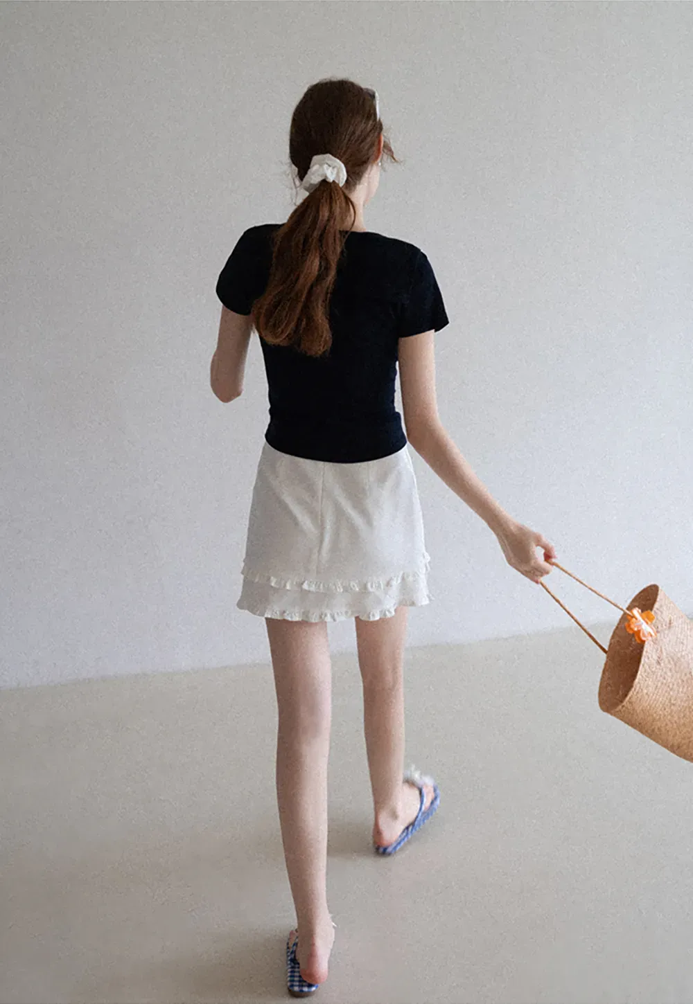 Mock Tie Cape Short Sleeve T-Shirt