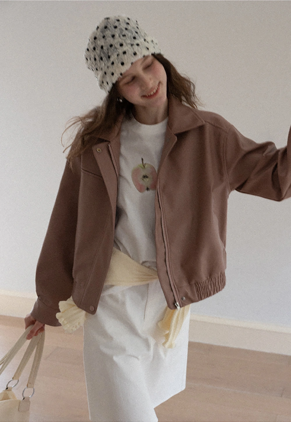 Women's Faux Leather Bomber Jacket