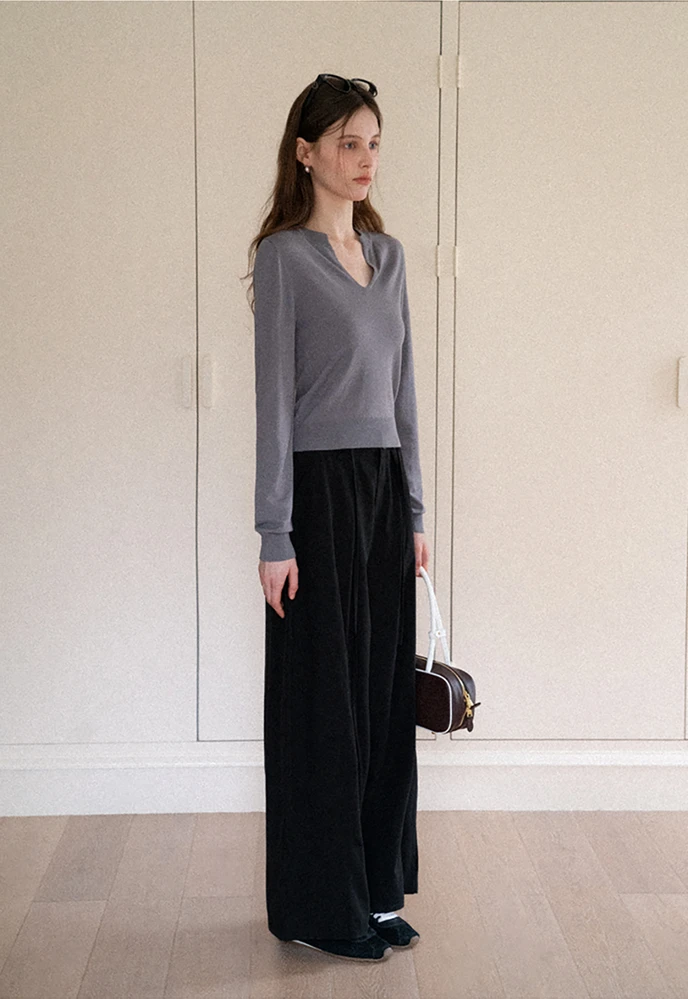 Tie-Waist Pleated Wide-Leg Pants