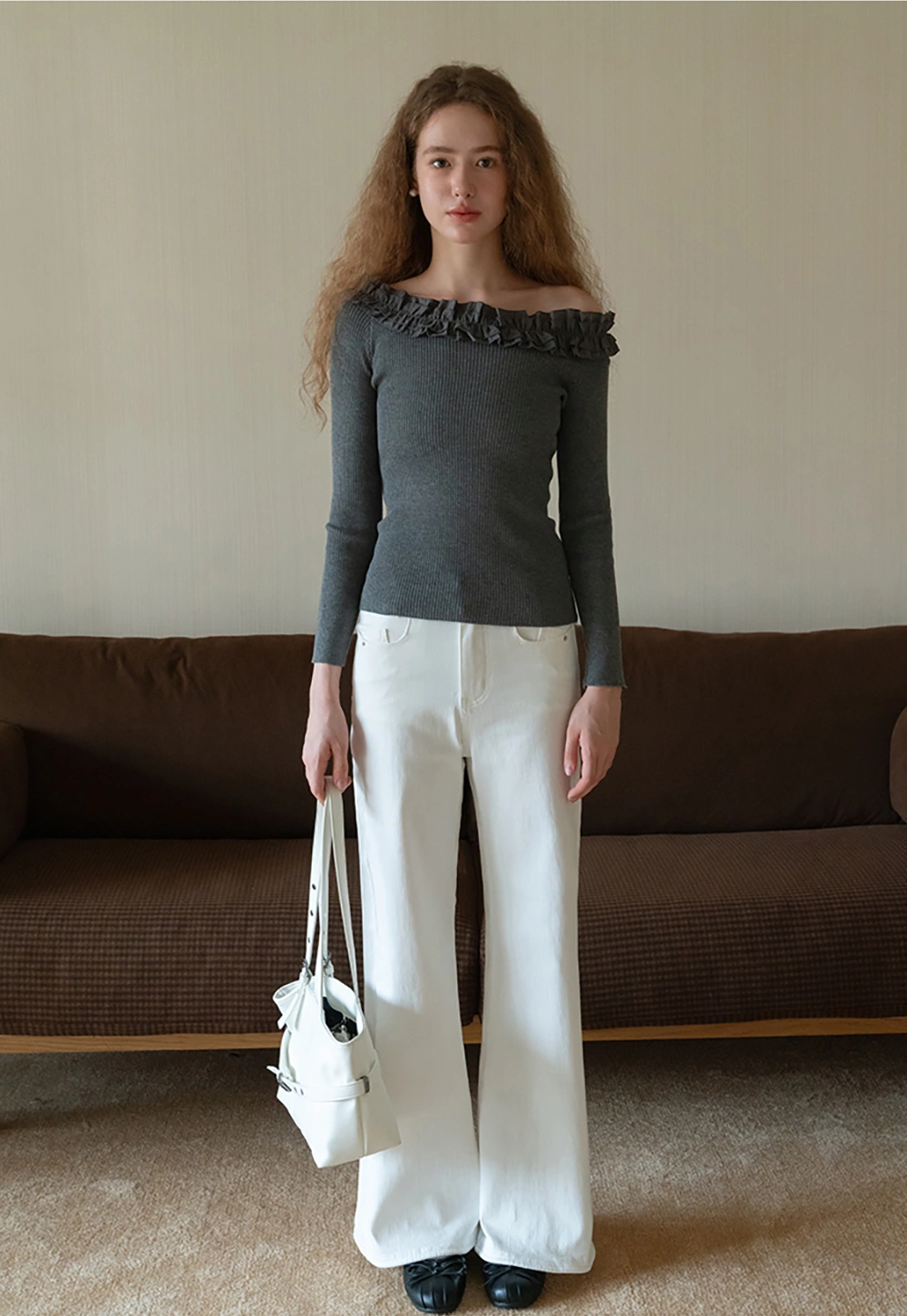 Bootcut White Jeans for Women