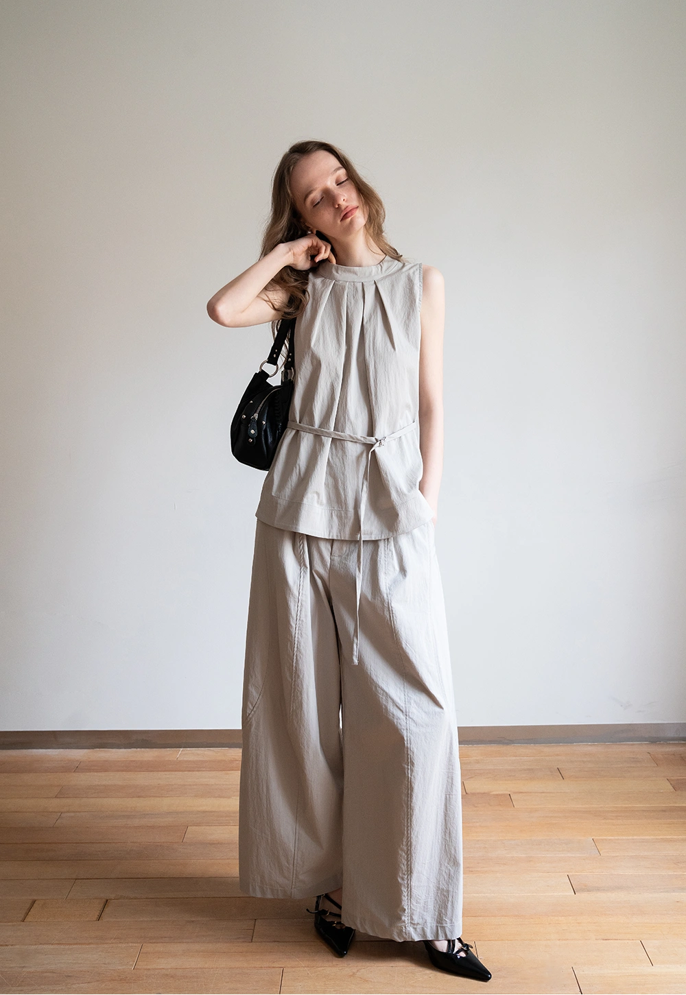 Women’s 2 Piece Sleeveless Top and Wide Leg Pants Set