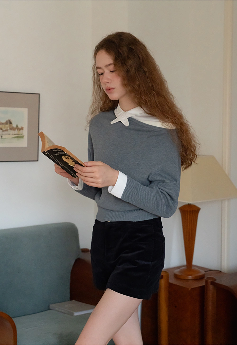 Womens Casual Corduroy Shorts with Pockets