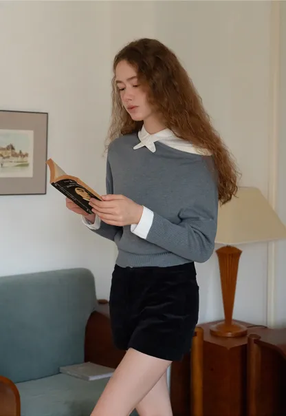 Womens Casual Corduroy Shorts with Pockets