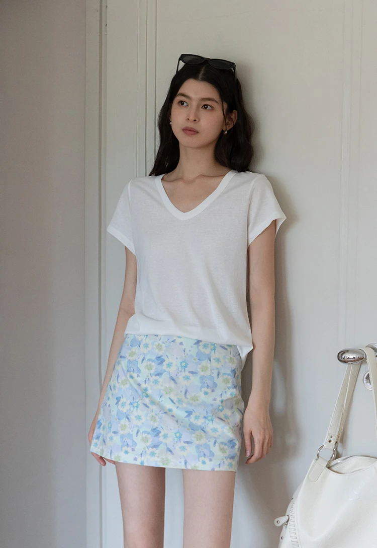 Pastel Floral Mini Skirt