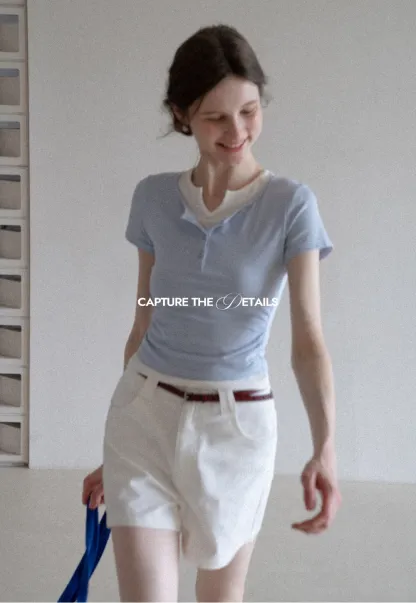 Women’s Belted High-Waist Cotton Shorts