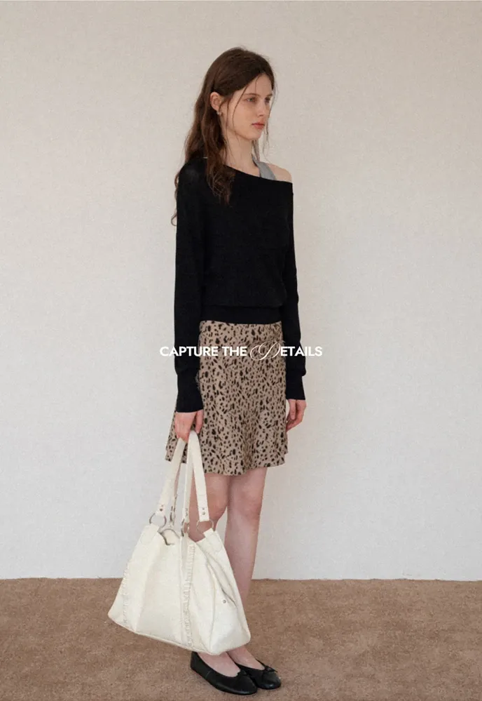 Off-Shoulder Knit Sweater