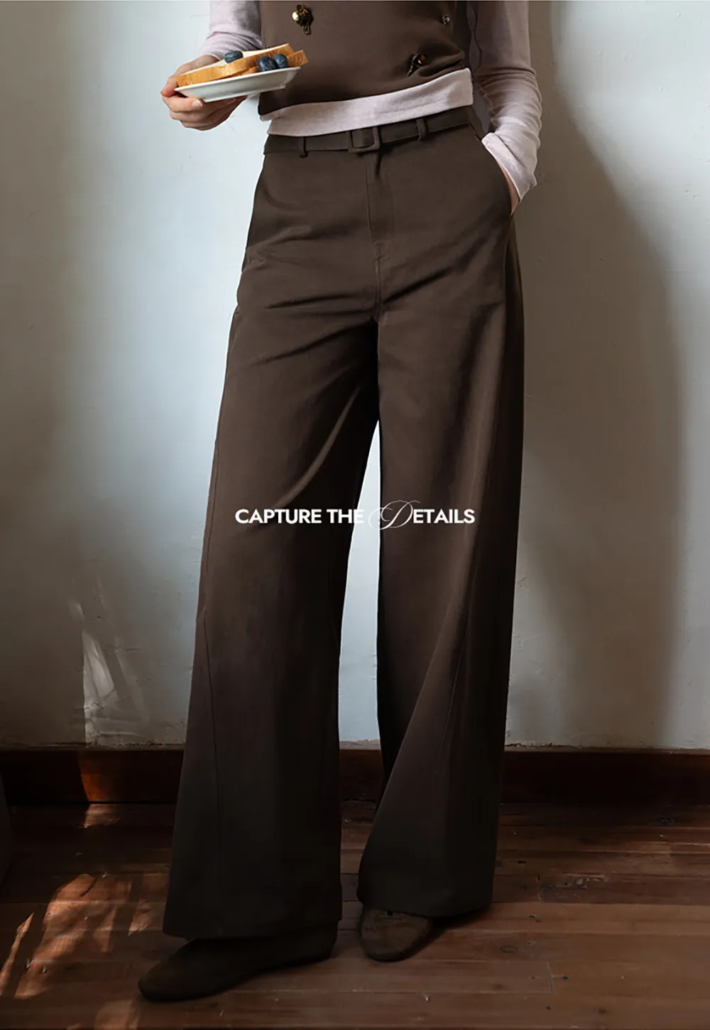 Belted Wide-Leg Trousers
