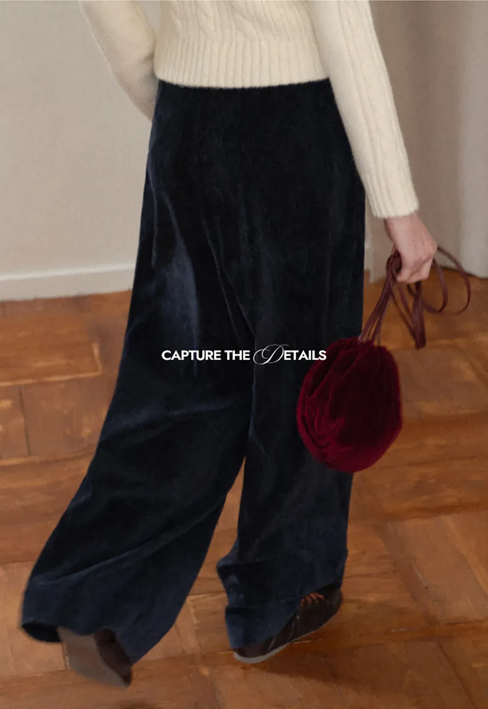 Velvet Wide-Leg Trousers